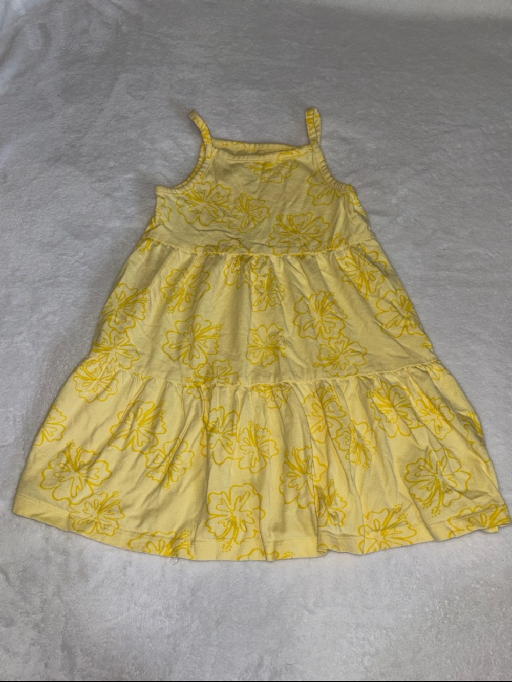 primark Girls Yellow Floral Sundress - Sleeveless 3-4T
